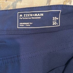 Men's navy mizzen and main helmsman slim pants 33/30
